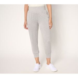 Denim & Co. Women's Petite Pants PM Active Cool to the Touch Jersey Gray A692785